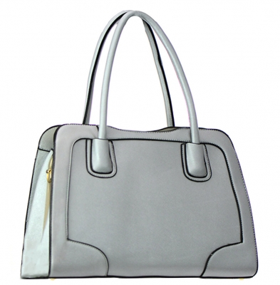 Rhinestones Faux Leather Shoulder Handbag L0273 38134 Silver